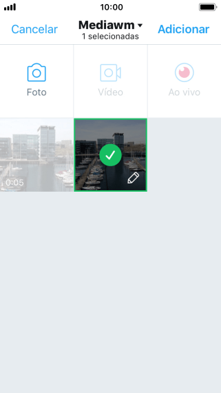 Pressione Adicionar. Pressione Adicionar.