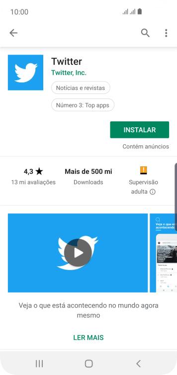 Pressione INSTALAR, e siga as indicações da tela para instalar o app. Pressione INSTALAR, e siga as indicações da tela para instalar o app.