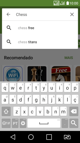 Insira o nome ou assunto do app desejado, e pressione o ícone de busca. Insira o nome ou assunto do app desejado, e pressione o ícone de busca.