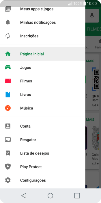 Pressione Configurações. Pressione Configurações.