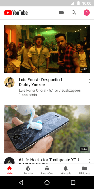 Pressione o ícone de fazer upload. Pressione o ícone de fazer upload.