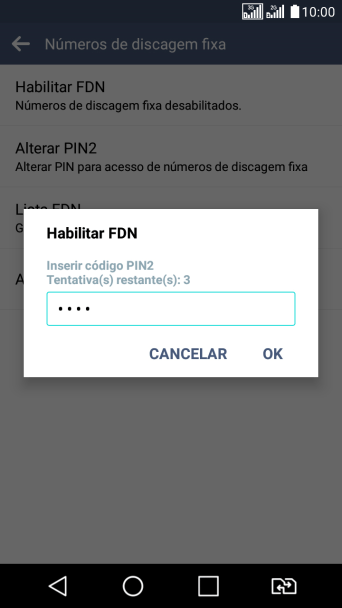 Digite o código PIN2, e pressione OK. Digite o código PIN2, e pressione OK.