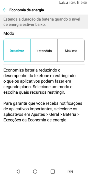 Pressione a configuração desejada. Pressione a configuração desejada.