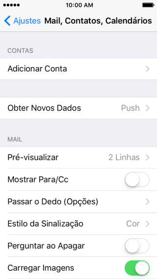 Pressione Adicionar Conta. Pressione Adicionar Conta.