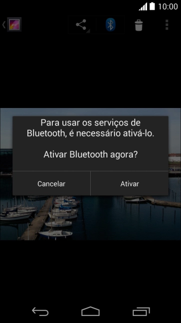 Se o Bluetooth estiver desativado, você deve pressionar Ativar para ativá-lo. Se o Bluetooth estiver desativado, você deve pressionar Ativar para ativá-lo.