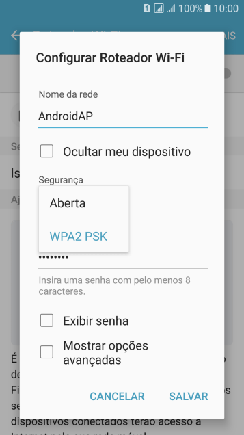 Pressione WPA2 PSK para proteger seu Roteador Wi-Fi com uma senha. Pressione WPA2 PSK para proteger seu Roteador Wi-Fi com uma senha.