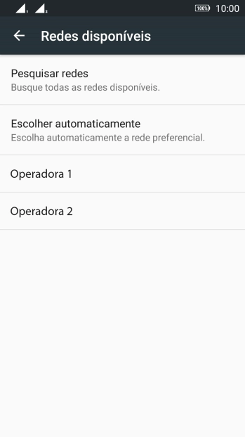 Se você quiser selecionar a rede automaticamente, deve pressionar Escolher automaticamente. Se você quiser selecionar a rede automaticamente, deve pressionar Escolher automaticamente.