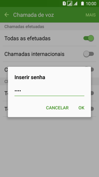 Digite sua senha de bloqueio, e pressione OK. Digite sua senha de bloqueio, e pressione OK.