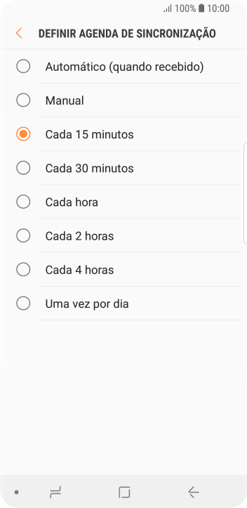 Pressione a configuração desejada. Pressione a configuração desejada.