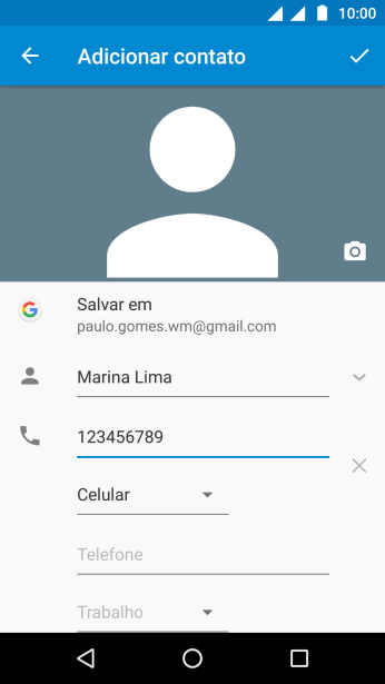 Pressione o ícone de salvar. Pressione o ícone de salvar.