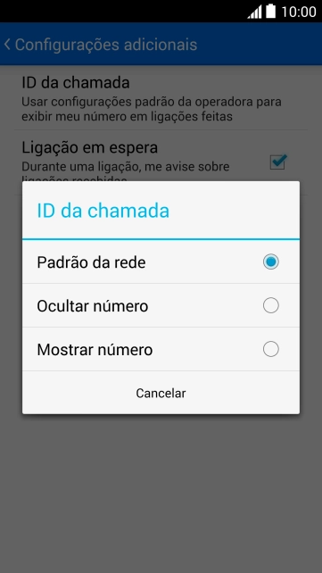 Pressione Ocultar número para desativar a identificação do seu número. Pressione Ocultar número para desativar a identificação do seu número.