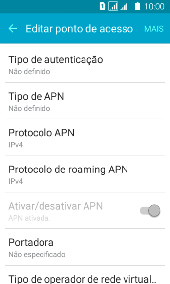 Pressione Tipo de APN. Pressione Tipo de APN.