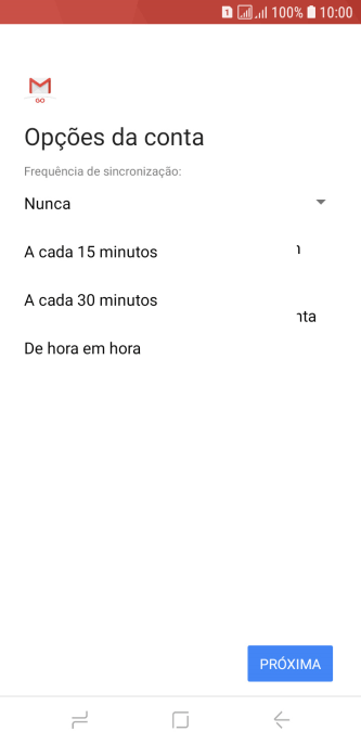 Pressione a configuração desejada. Pressione a configuração desejada.