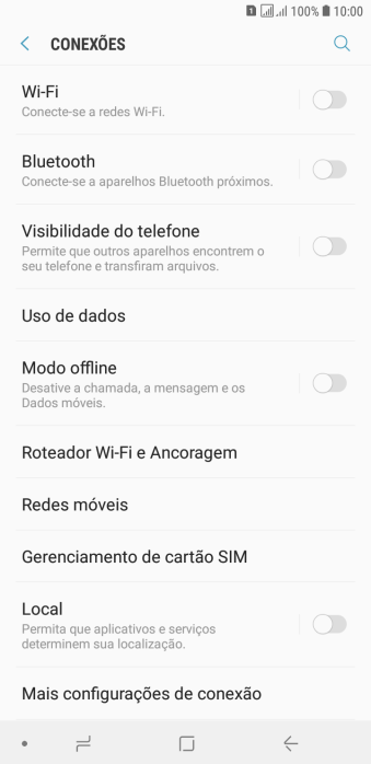 Pressione Roteador Wi-Fi e Ancoragem. Pressione Roteador Wi-Fi e Ancoragem.