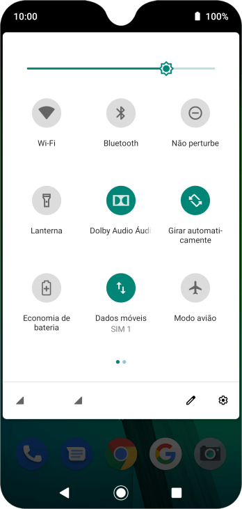 Pressione o ícone de configurações. Pressione o ícone de configurações.