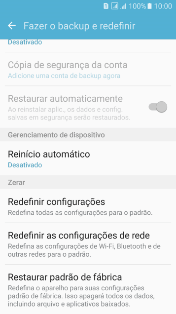 Pressione Restaurar padrão de fábrica. Pressione Restaurar padrão de fábrica.