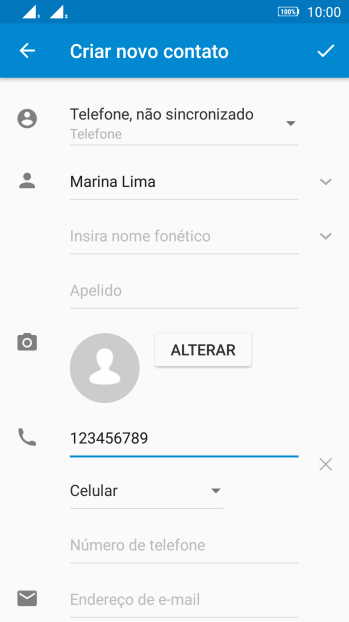Pressione o ícone de salvar. Pressione o ícone de salvar.