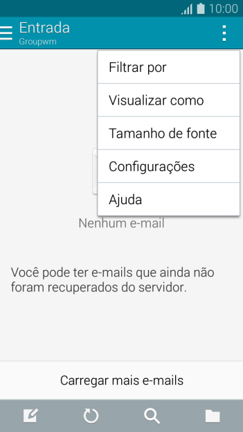 Pressione Configurações. Pressione Configurações.