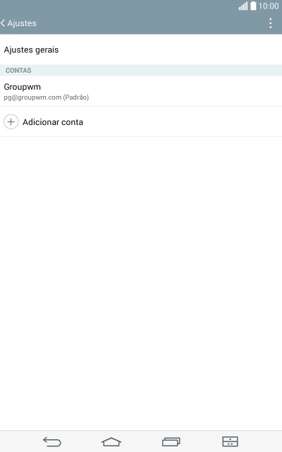 Pressione Adicionar conta. Pressione Adicionar conta.