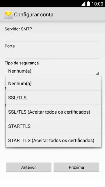 Pressione Nenhum(a) para ativar ou desativar a função. Pressione Nenhum(a) para ativar ou desativar a função.