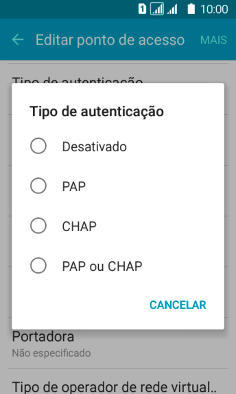Pressione PAP ou CHAP. Pressione PAP ou CHAP.