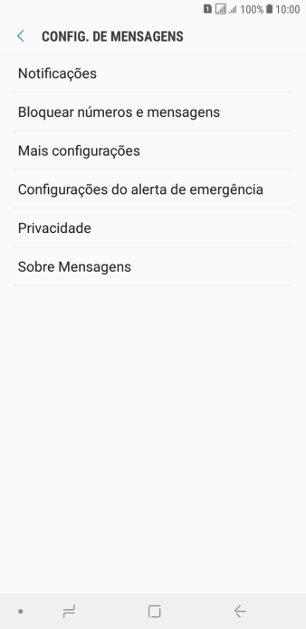 Pressione Mais configurações. Pressione Mais configurações.