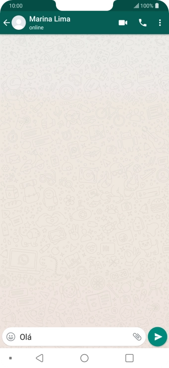Pressione o ícone de enviar. Pressione o ícone de enviar.