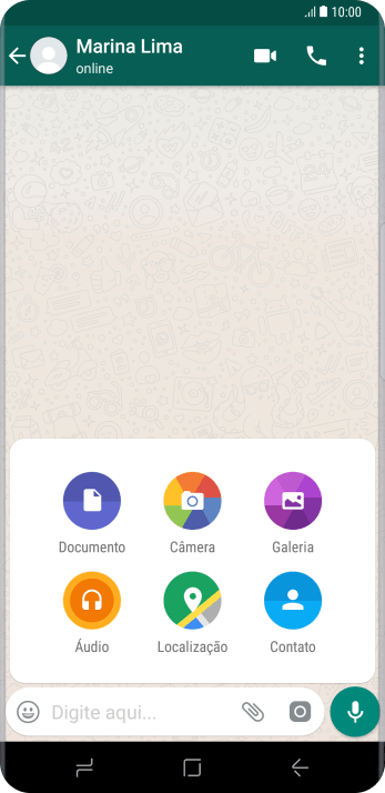 Pressione Galeria, e navegue até a pasta desejada. Pressione Galeria, e navegue até a pasta desejada.