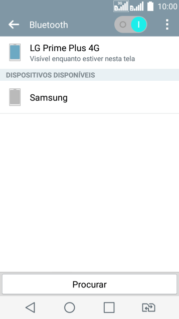 Pressione o dispositivo Bluetooth desejado, e siga as instruções da tela para conectar o dispositivo ao seu celular. Pressione o dispositivo Bluetooth desejado, e siga as instruções da tela para conectar o dispositivo ao seu celular.