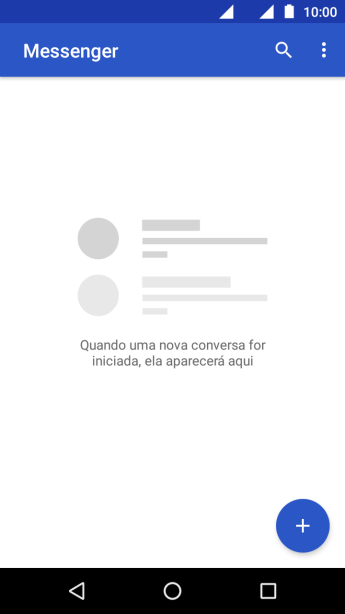Pressione o ícone de nova mensagem. Pressione o ícone de nova mensagem.
