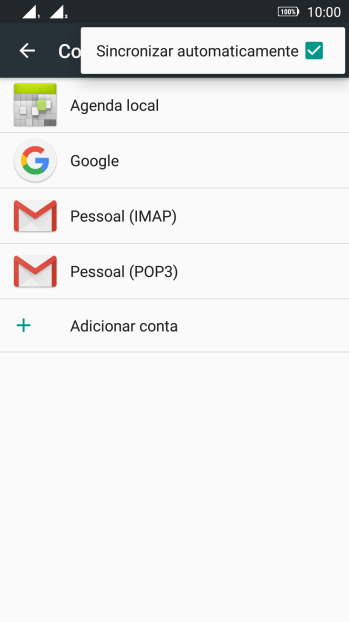 Pressione Sincronizar automaticamente para ativar ou desativar a função. Pressione Sincronizar automaticamente para ativar ou desativar a função.