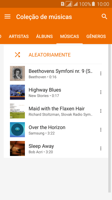 Pressione o arquivo de música desejado. Pressione o arquivo de música desejado.