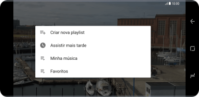 Pressione a lista de reprodução desejada. Pressione a lista de reprodução desejada.
