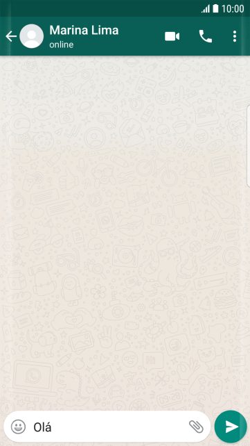 Pressione o ícone de enviar. Pressione o ícone de enviar.