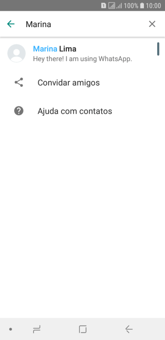 Pressione o contato desejado. Pressione o contato desejado.