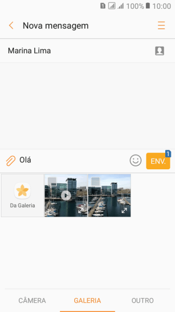 Pressione Da Galeria, e navegue até a pasta desejada. Pressione Da Galeria, e navegue até a pasta desejada.