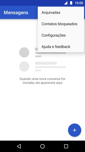 Pressione Configurações. Pressione Configurações.
