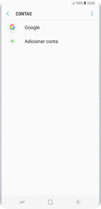 Pressione Adicionar conta. Pressione Adicionar conta.