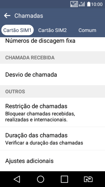 Pressione Ajustes adicionais. Pressione Ajustes adicionais.