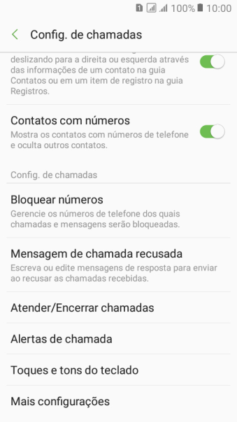 Pressione Mais configurações. Pressione Mais configurações.