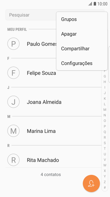 Pressione Configurações. Pressione Configurações.
