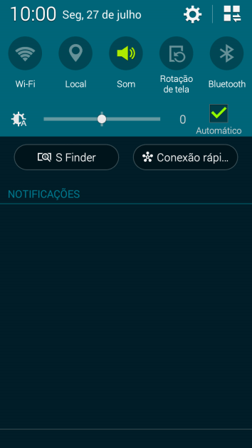 Pressione o ícone de configurações. Pressione o ícone de configurações.