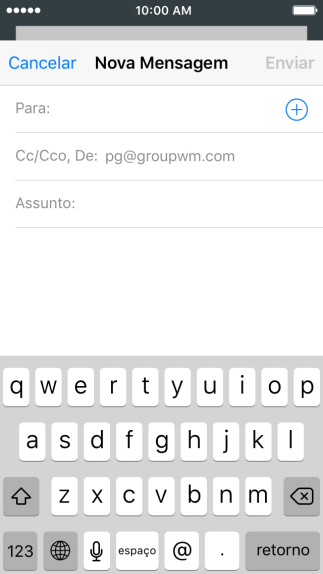Pressione Para:, e digite as primeiras letras do destinatário. Pressione Para:, e digite as primeiras letras do destinatário.