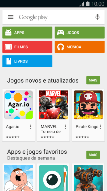 Pressione Google Play. Pressione Google Play.