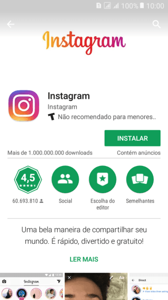 Pressione INSTALAR, e siga as indicações da tela para instalar o app. Pressione INSTALAR, e siga as indicações da tela para instalar o app.