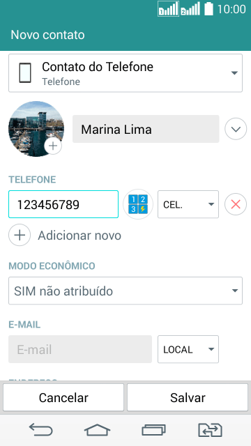 Pressione a lista suspensa ao lado do número de telefone. Pressione a lista suspensa ao lado do número de telefone.