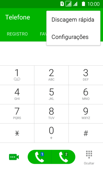 Pressione Configurações. Pressione Configurações.