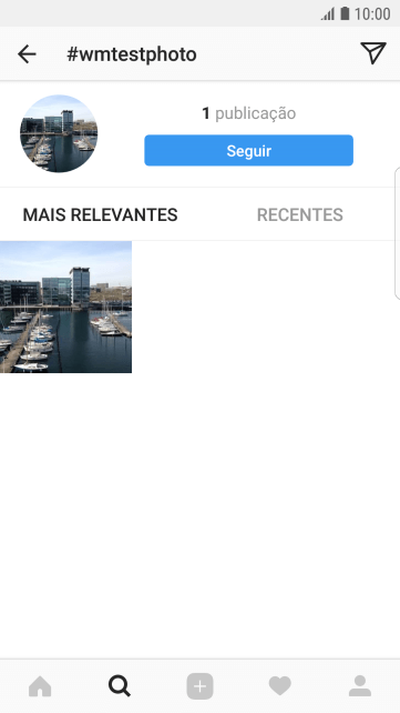 Pressione o post desejado. Pressione o post desejado.