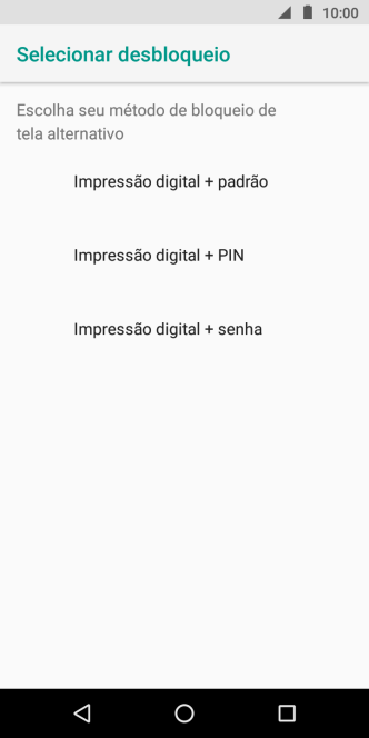 Pressione o código de bloqueio desejado, e siga as instruções da tela para criar um código extra. Pressione o código de bloqueio desejado, e siga as instruções da tela para criar um código extra.