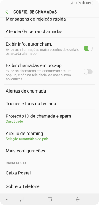 Pressione Mais configurações. Pressione Mais configurações.